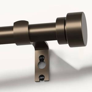 lot 23246 image: Lootkell Modern Brown Curtain Rods for Windows 66 to 120 Inches Adjustable Length Heavy Duty 1 Diameter Window Curtain Rod with Decorative Finials for Outdoor Farmhouse Bedroom Kitchen Living Room - Retail $27