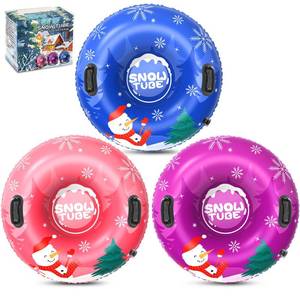 lot 23260 image: Menmek Snow Tube, 36 3Packs4Packs Snowman Snow Tubes for Kids & Adults, Durable Cold-Resistant PVC Inflatable Snow Sled, Heavy-Duty Hard Bottom & Handles, Perfect for Family Boys Girls Sports Fun - Retail $40