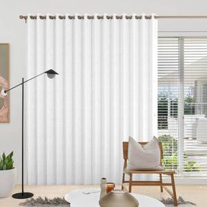 lot 23267 image: HMYI Vertical Shades, Room Divider, Pleated Shades for Sliding Glass Doors, Temporary Wall, Closet Curtain, Room Door, 1 Panel, W120 x L96, White - Retail $98