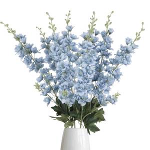 lot 23280 image: 8PCS Dusty Blue Delphinium Artificial Flowers 33.5 Faux Delphinium Stems Larkspur Silk Flowers for Wedding Table Centerpieces Home Garden Decor(Dusty Blue) - Retail $23