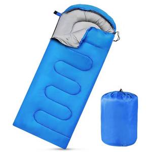 lot 24711 image: Camping Sleeping Bags for Adults Kids Waterproof Lightweight Sleeping Bag for Cold Weather or Warm Backpacking Hiking Mountaineering Indoor Outdoor Use (Blue) - Retail $19
