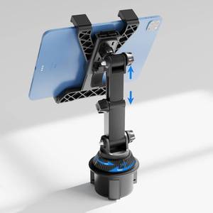 lot 24722 image: OHLPRO Cup Holder Car Tablet Mount for Truck, Universal iPad Holder for 7-11 iPad Pro Air Mini, Galaxy Tab, Adjustable Arm, Extendable & Flexible Car Mount for Road Trip Essentials,Travel Accessories - Retail $12