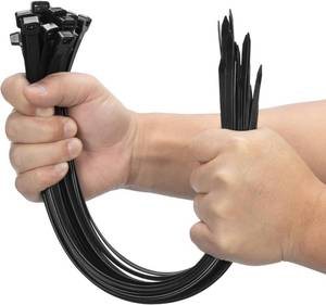 lot 24723 image: XINGO 16 Inch White Large Zip Ties Heavy Duty 500 Pack, 200 LBS Ultra Strong Plastic Wire Ties, Large Cable Ties Extra Long Tie Wraps, Indoor and Outdoor UV Resistant - Retail $4