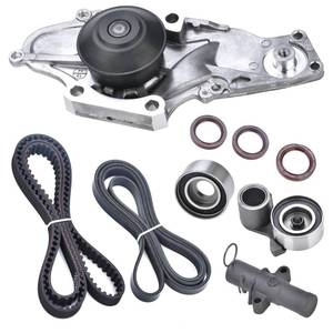 lot 24725 image: Nakuuly Timing Belt Kit with Water Pump Compatible with 2003-2018 Honda Accord Crosstour Odyssey Pilot Ridgeline MDX RDX RL TL TSX ZDX Saturn Vue 3.0L 3.5L 3.7L Replaces TKH002 TCKWP329 19200-RDV-J01 - Retail $83