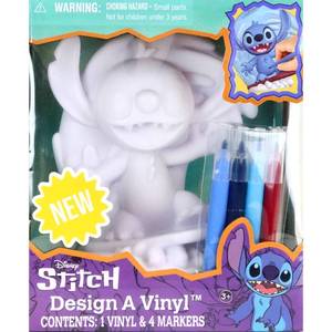 lot 24775 image: Tara Toy Disney Stitch Design A Vinyl Surfing Edition DIY Coloring Craft Set with Washable Markers Creative Toy for Ages 4 Official Product - Retail $8