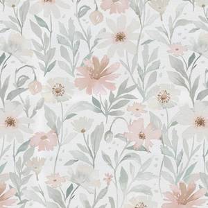 lot 28963 image: CiCiwind Pink Floral Peel and Stick Wallpaper Farmhouse Removable Self Adhesive Modern Wall Paper for Bedroom Bathroom Light Green Leaf Contact Paper for Cabinets Shelf Drawer 17.3  - Retail $8