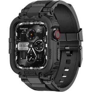 lot 28964 image: amBand Bands Compatible with Apple Watch 987654 & SE 321 45mm44mm Case for Men, M1 Sport Series Rugged Case Protective Cover for iWatch SE3SE26SE54 4445 mm Men Black - Retail $20