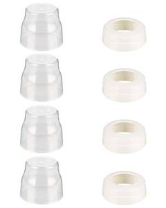 lot 28965 image: 4 Pack Baby Bottle Ring Collars and Cap for Avent Anti-Colic Baby Bottle - Retail $10