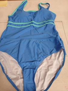 lot 30698 image: Blue 2-Piece Swimsuit with Green Trim XL  - Retail $15