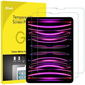 lot 30714 image: JETech Screen Protector for iPad Pro 11-Inch (2022202120202018 Model), iPad Air 54 20222020 10.9-Inch, Face ID Compatible, Tempered Glass Film, 2-Pack - Retail $10