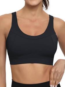 lot 30743 image: RUNNING GIRL High Impact Sports Bras for Women,Racerback Bra Workout Crop Tops for Women(WX2667 Black,M) - Retail $24