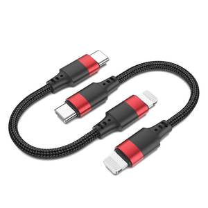 lot 30965 image: Vienceen 6 Inch Type C to Lightning Cable, Braided 0.5ft iPhone USB C Cord MFi Certified, 2 Pack Short Lightning to USBC Cable for iPhone 14131211, iPad mini - Retail $6