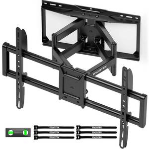 lot 61928 image: monTEK Heavy Duty TV Wall Mount for 37-90 inch TV up to 165lbs, 4X Load Tested, Full Motion with Dual Articulating Arms, Tool-Free Tilt, Swivel & Extend, VESA 200x100 to 600x400, Fits 1216 Studs - Retail $65
