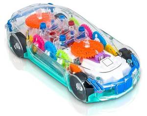 lot 46179 image: Light Up Transparent Car Toy for Kids, Sensory Toys for Kid, Toy Car with Colorful Moving Gears, Fun Educational Toy for Kids, Birthday Gifts Idea for Boys Girls - Retail $10