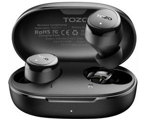 lot 46189 image: TOZO Wireless Earbuds Build in Mic Clear Calls Ergonomic Light Weight Bluetooth 5.3 in Ear Headphones Waterproof Premium Stereo Sound Ear Buds 30H Playtime with 32 EQs via APP - Retail $17