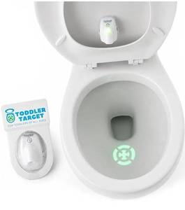 lot 46199 image: Adjustable Potty Toilet Target with Motion Sensor, Bullseye Illumination, and Nightlight, Precision Training - Ideal for Boys Potty Training - Retail $35