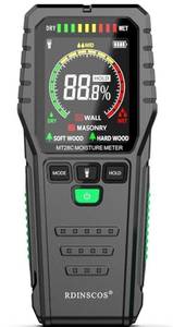 lot 46209 image: Pinless Moisture Meter for Wall,Floor �� Digital Moisture Tester with 3-Color LCD Display, Audible Alarm & HOLD Function �� Ideal for Home Inspections (Red_green) - Retail $25