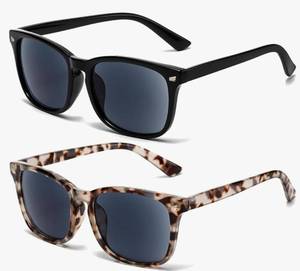 lot 46214 image: 2 Pack Reader Sunglasses For Women Classic Retro Reading Sunglasses UV400 With Metal Hinge(1.0) - Retail $15