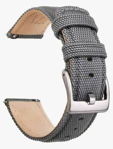 lot 46242 image: Christmas Gift Sailcloth Watch Band Quick Release Watch Strap Compatible with Samsung Galaxy Watch 6 Classic 43mm 47mm 40mm 44mmTimex  Seiko  Fossil  Citizen for Men Women, White Elephant Gifts, Stocking Stuffers for Men - Retail $20