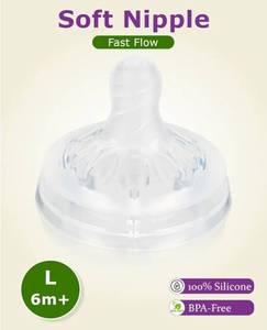 lot 46243 image: Silicone Bottle Nipples for Philips Avent Natural Baby Bottles,Size 5 Nipple,6m,Flast Flow, 4 Count - Retail $6