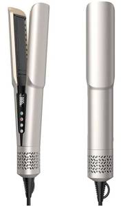 lot 46249 image: Hair Straightener - 2 in 1 Wet to Dry Hair Dryer and Straightener with High-Speed Airflow  Rapid Heat-Up  Customizable Temperature  LCD Display & Auto Shut-Off  No Heat Damage (Pure Gold) - Retail $130