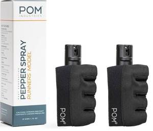 lot 46349 image: POM Pepper Spray Runner Model - Max Strength OC Spray - Athletic Stretch-Fit Glove, Breathable & Ambidextrous Design, Essential Runners Safety Gear, Flip Top, 35 Bursts, 10-12 ft Range - Retail $15