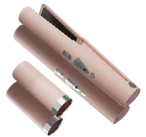 lot 46352 image: Cordless Hair Straightener, Portable Straightening for Women, Mini Negative Ion Flat Iron for Travel, 4500mAh Rechargeable Straightener for All Hair Types, Fast Heating 3 Temperature Settings - Retail $32