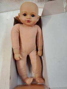 lot 46369 image: Baby Doll Girl - 15-Inch Realistic Baby Doll with Blue Eyes, Soft Body in Unicorn Outfit Life Like Baby Dolls that Look Real  - Retail $29