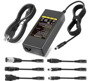 lot 46255 image: 42V 2A Electric Scooter Charger Universal Replacement with 7 Plugs, Compatible with GOTRAXJetsonVoyage Charger for 36V 10S Li-ion Battery. - Retail $23