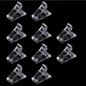 lot 46286 image: 10Pcs Nail Tips Clip for Quick Building Polygel nail forms Nail clips for polygel Finger Nail Extension UV LED Builder Clamps Manicure Nail Art Tool - Retail $4