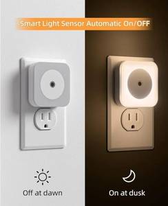 lot 46307 image: 6-Pack LED Night Lights Plug into Wall,Bright Nightlight Auto-OnOff and Dimmable,0.5W Plug in Socket Night Light,Smart Sensor,Daylight White,for Adults Kids Bedroom Bathroom Hallway Kitchen Decor - Retail $7