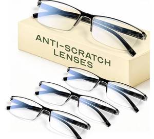 lot 46308 image: 3.0 Executive Style Reading Glasses Men - Durable Readers with Blue Light Filtering- Comfortable Fit with TR90 Frames - Retail $12