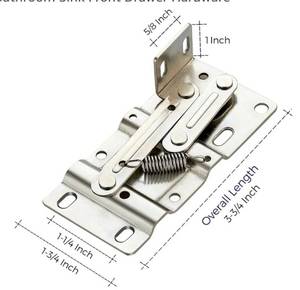 lot 46326 image: 3 Pair Tip Out Tray Hinges Kitchen Cabinet Hinges Self Closing Cabinet Door Hinges Kitchen Cabinet Door Satin Nickel Durable Easy Install Bathroom Sink Front Drawer Hardware - Retail $28