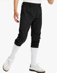 lot 46333 image: 2T3T4T5T to Big Kids Youth Boys Baseball Pants Girls Softball Pants Fast Pitch Tee Ball Practice Pants Pockets, 6years, black - Retail $17