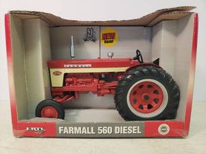 lot 41 image: Collectible 2005 ERTL 60th Anniversary Edition - Die-Cast 116 Scale Case IH FARMALL 560 DIESEL Tractor #14415 - Made in USA by RC2 Brands - Unopened in Original Box