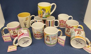 lot 90 image: New Old Stock - Unused - Giftware Mugs, Some with Tags - Verbal Remedies, Maxine, etc - 11pcs Total