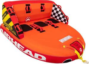 lot 6025 image: $312 Airhead Mable Towable Tube 1-4 Rider Nylon Cover Dual Tow Point