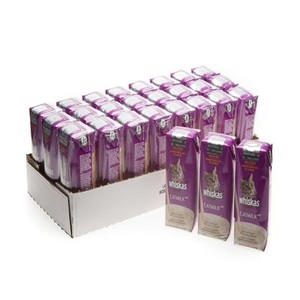 lot 6032 image: Whiskas Cat Milk for Cats, Wet Cat Food, 6.75 fl oz Carton (24)