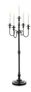 lot 6051 image: Candeldo Floor Candelabra Candle Holder 48 Inches Black