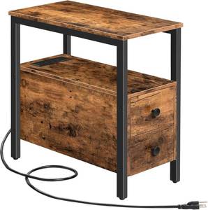 lot 6070 image: $70 HOOBRO End Table, 2-Drawer