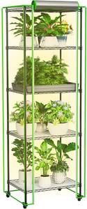 lot 6074 image: $100 5-Tier Shelving Unit with Wheels