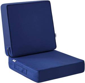lot 6075 image: IPYNBAP Outdoor Cushions 24x24x4, Navy Blue, Waterproof
