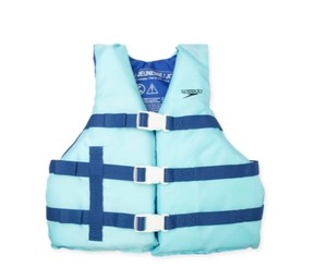 lot 6087 image: Speedo Junior OPP Kids Life Jacket Vest - Blue, 55-88 lb
