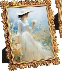 lot 6094 image: Chunful 1 Pc Gold Picture Frame- Vintage Ornate Resin, 8x10