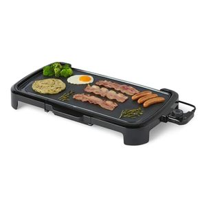 lot 6104 image: Amazon Basics Electric Griddle with Ceramic Coating, 10x20, Black