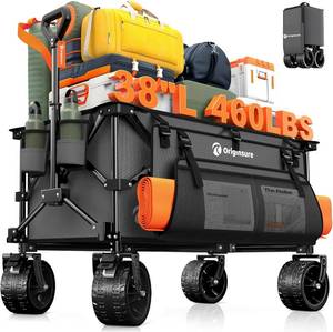 lot 6110 image: $110 Originsure 220L Collapsible Wagon, 460lb Load, All-Terrain Wheels