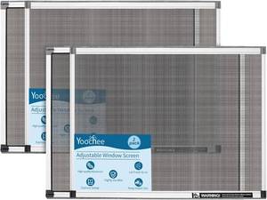 lot 6143 image: Expandable Window Screen, 2-Pack Adjustable Replacement Screen 18x25