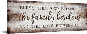 lot 6145 image: iKNOW FOTO Blessed Inspirational Canvas Wall Art 12x36
