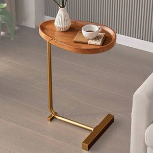 lot 6148 image: $57 C Shaped Side Table, Small End Table for SofaBedside, 18x12
