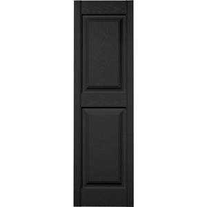lot 6157 image: $53 15 x 51 in Raised Panel Vinyl Exterior Shutters Pair #002 Black